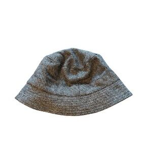 J. Crew Preppy Wool Black and White Herringbone Bucket Hat